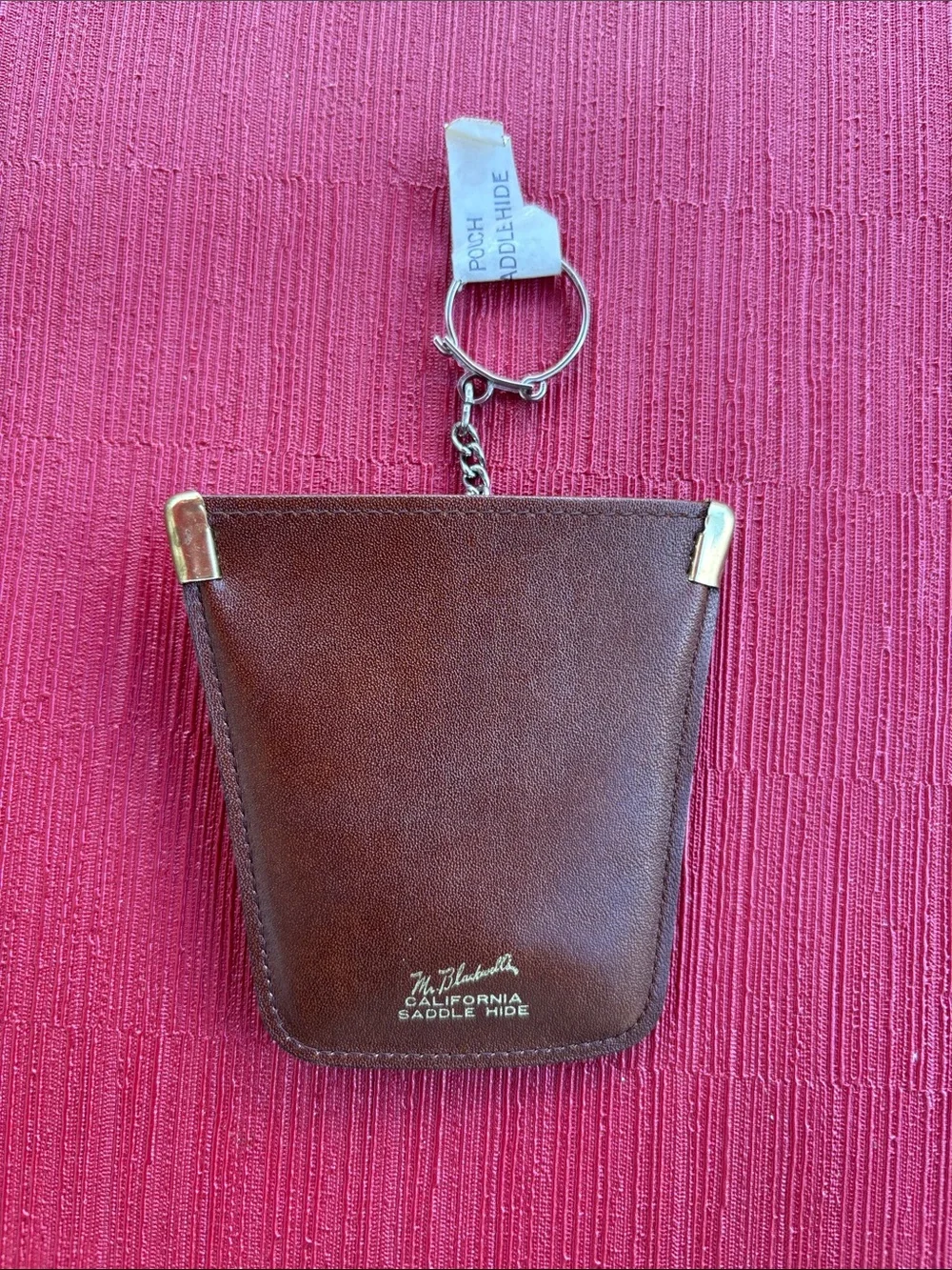 Vintage Leather Squeeze Key Pouch Coin Holder